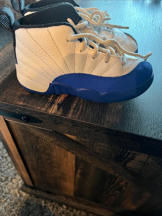 Jordan Other - Jordan Kids White and Blue High-Top Basketball Sneakers